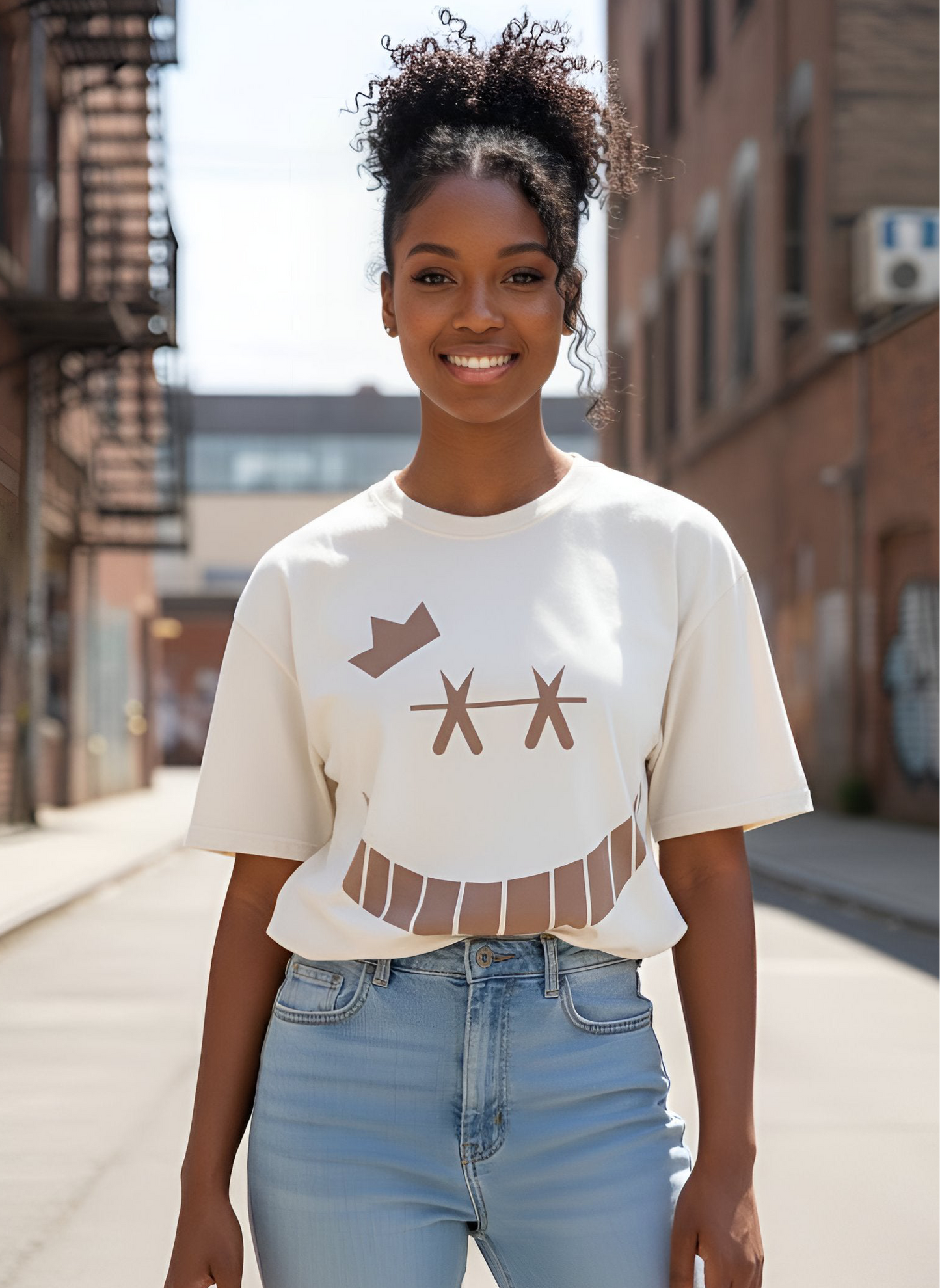 Sage Color Tee with Brown Kicksquad Logo