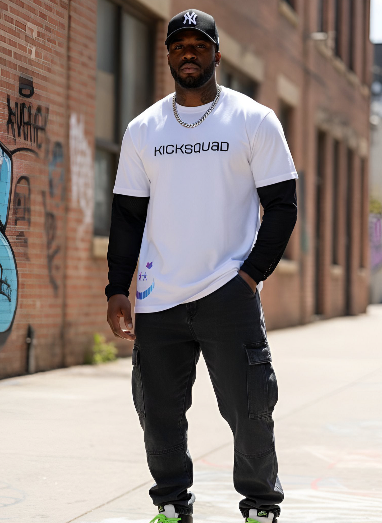 Concrete Color Kicksquad Tee with Stitching