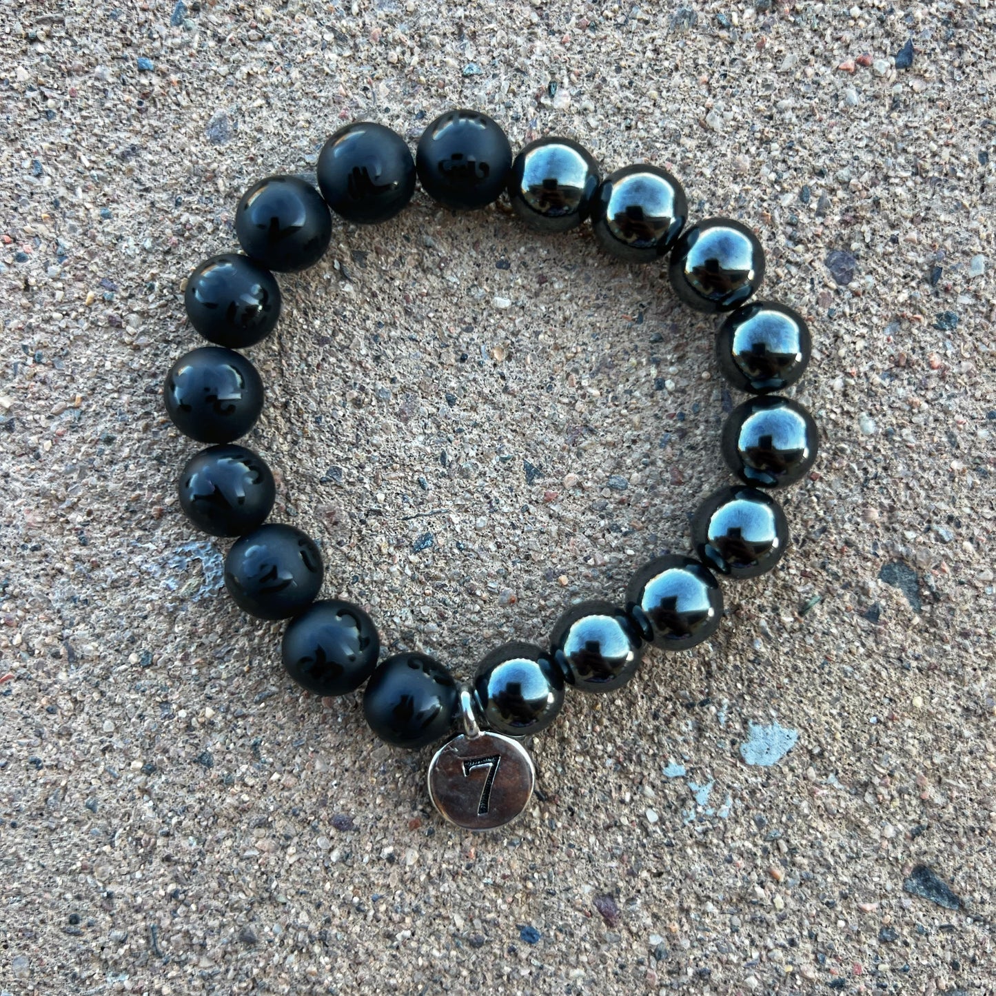 Silver and black Raider inspired bracelet #7