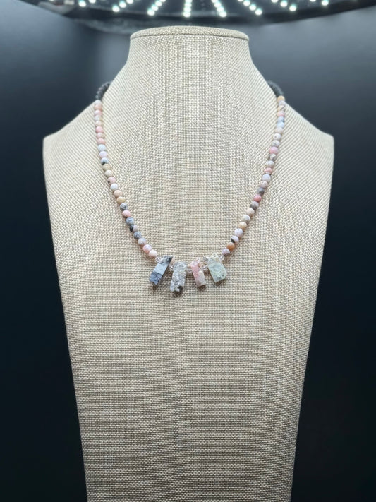 “Ethereal Balance” Pink Opal Necklace