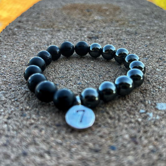 Silver and black Raider inspired bracelet #7